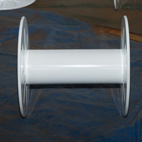 Stamped Steel Cable Reel White