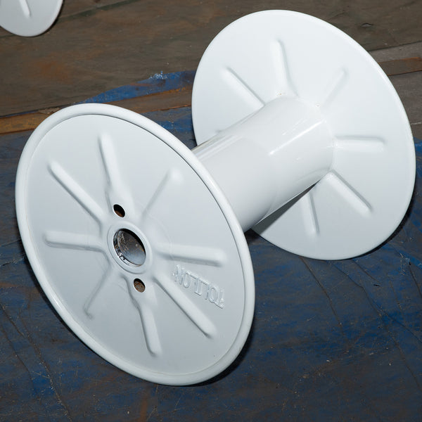 Stamped Steel Cable Reel White