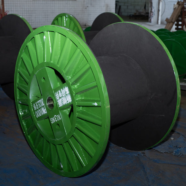 Corrugated Steel Cable Reel — Reinforced Pressed Metal Spool for Heavy-Duty Wire and Cable Winding